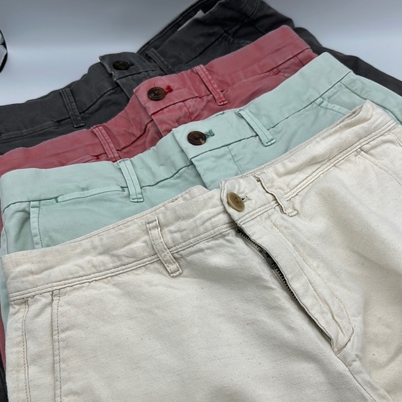Gap 4 Pairs of 12” Shorts (1Linen3Chino) Cream Light Blue Pink Grey Sz29”